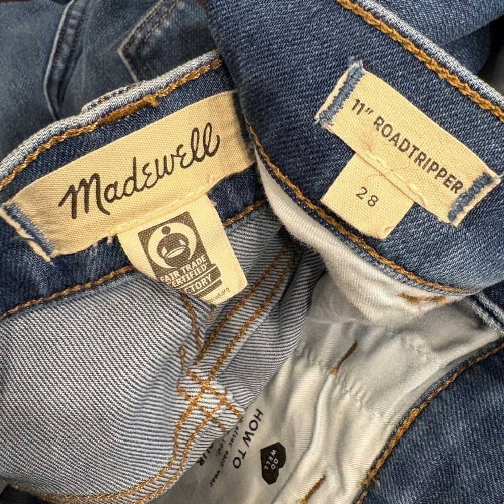 Madewell 11" High-Rise Roadtripper Supersoft Skinny Jeans Slit Hem Indigo Sz 28 - Picture 9 of 9